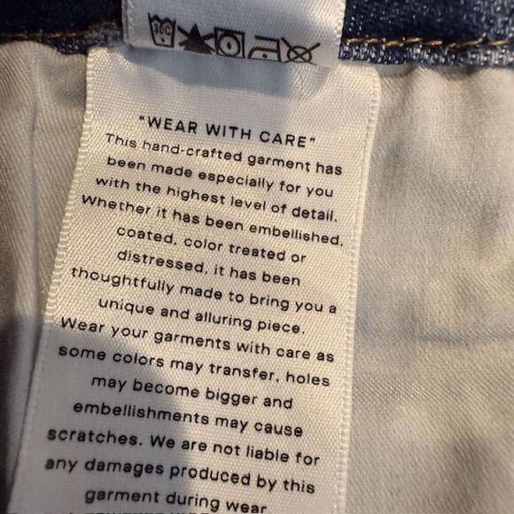 Good American Good Legs Stovepipe Jeans Medium Whisker Wash Size 4 - Picture 10 of 14